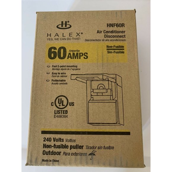 HALEX Other - New HALEX‎ HNF60R 60 AMP FUSIBLE AC DISCONNECT
